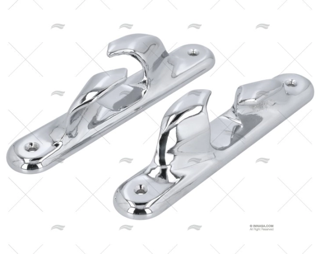 PAIR OF LINE CHOCKS CHROMED 255X55X43