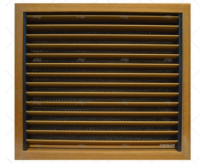 GRILLE TEAK 350x300 AVEC FILTRE THERMOWELL