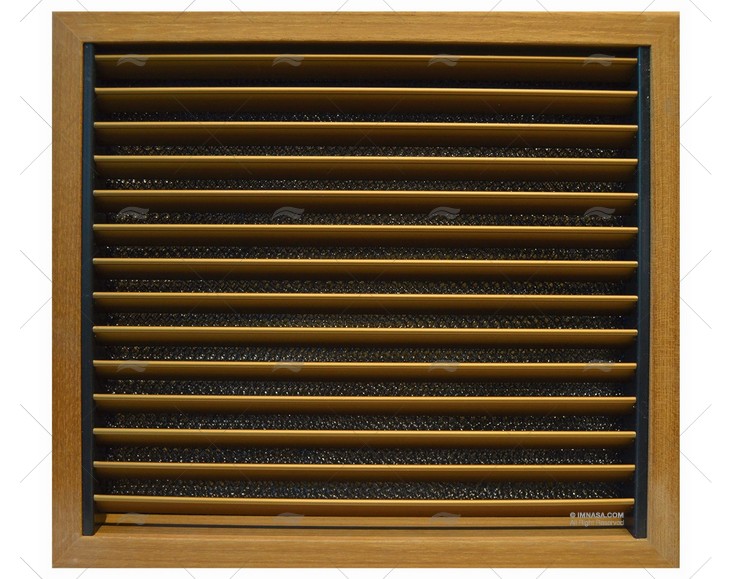 GRILLE TEAK 350x300 AVEC FILTRE THERMOWELL