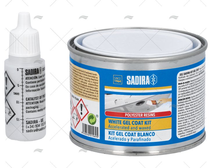 KIT GEL COAT BLANC SADIRA 120 grs. SADIRA