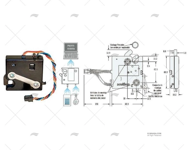 ELECTRONIC ROTARY LATCH M5 SOUTHCO