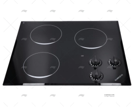 COOK TOP VITROCER. 3 HEATERS 220V 22 ENO