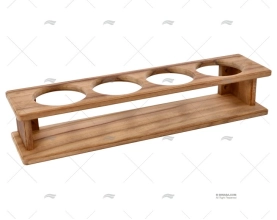 TEAK GLASS HOLDER (4) 386x75x90mm ARC MARINE