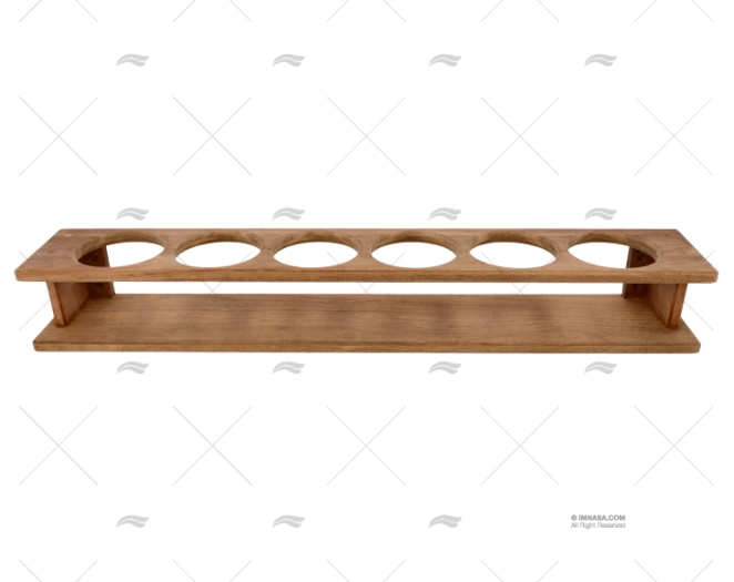 PORTE VERRES (6) TEAK 560x75x90mm ARC MARINE