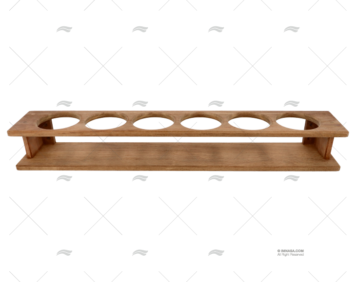 TEAK GLASS HOLDER (6) 560x75x90mm ARC MARINE