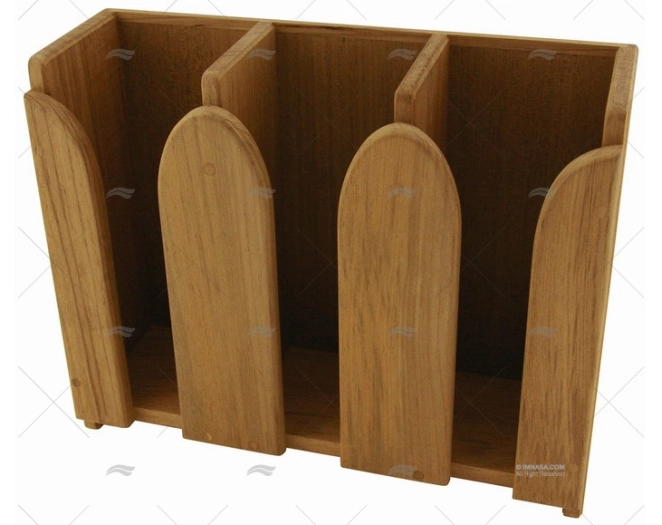 TEAK CUP &BOTTLES (3) HOLDER ARC MARINE