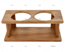 TEAK BOTTLE HOLDER (2) D 90mm ARC MARINE