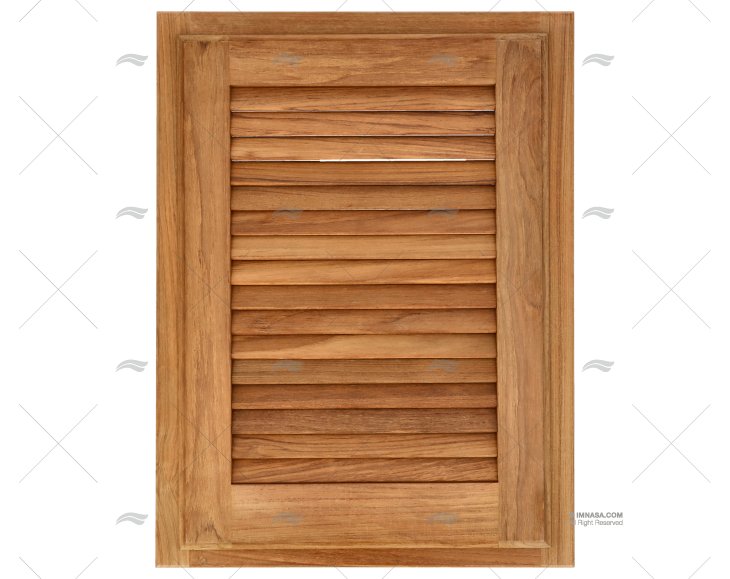 TEAK LOUVRED DOORS WITH FRAME 380x505mm ARC MARINE