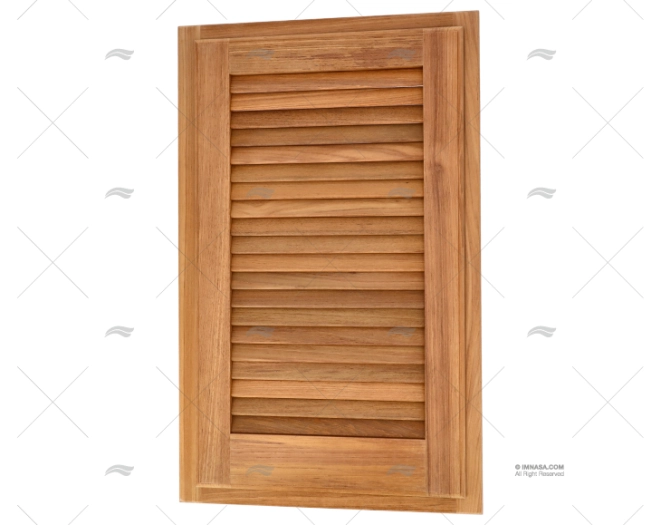 TEAK LOUVRED DOORS WITH FRAME 380x610mm ARC MARINE