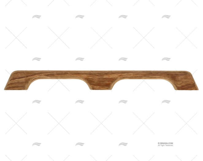 TEAK HANDRAIL 580mm 2 BOWS ARC MARINE