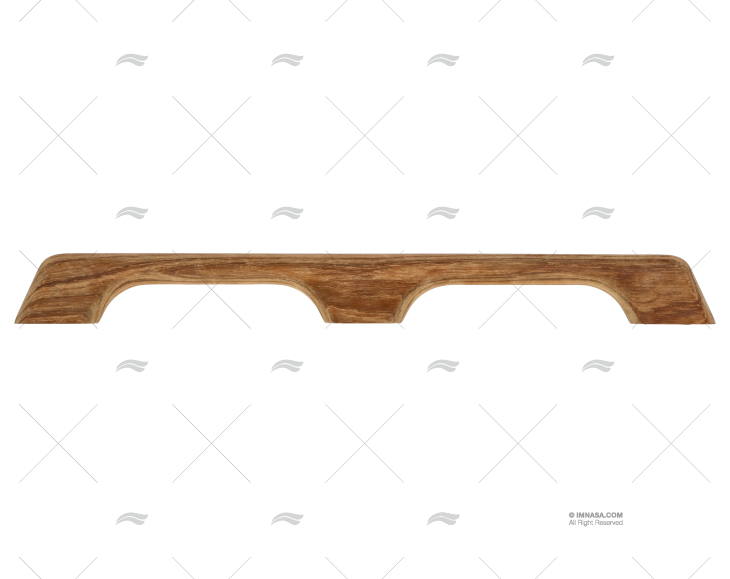 TEAK HANDRAIL 580mm 2 BOWS ARC MARINE