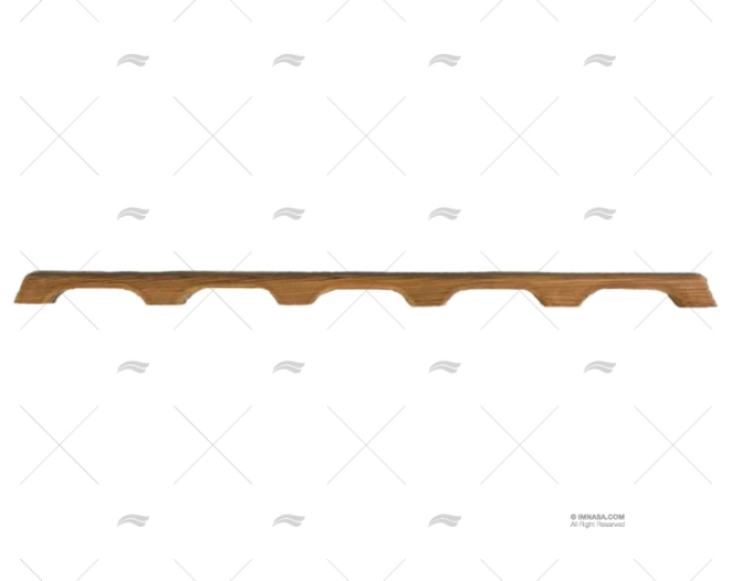 TEAK HANDRAIL 1350mm 5 BOWS ARC MARINE