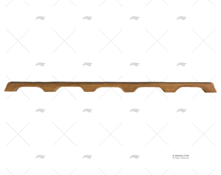 TEAK HANDRAIL 1350mm 5 BOWS ARC MARINE