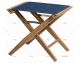 TEAK STOOL CANVAS NAVY BLUE ARC MARINE