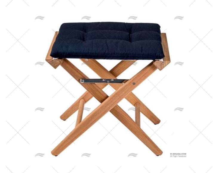 TEAK STOOL DELUXE NAVY BLUE