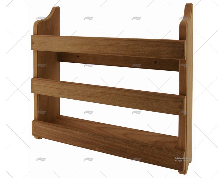 TEAK MAGAZINE RACK 375x355x105mm ARC MARINE