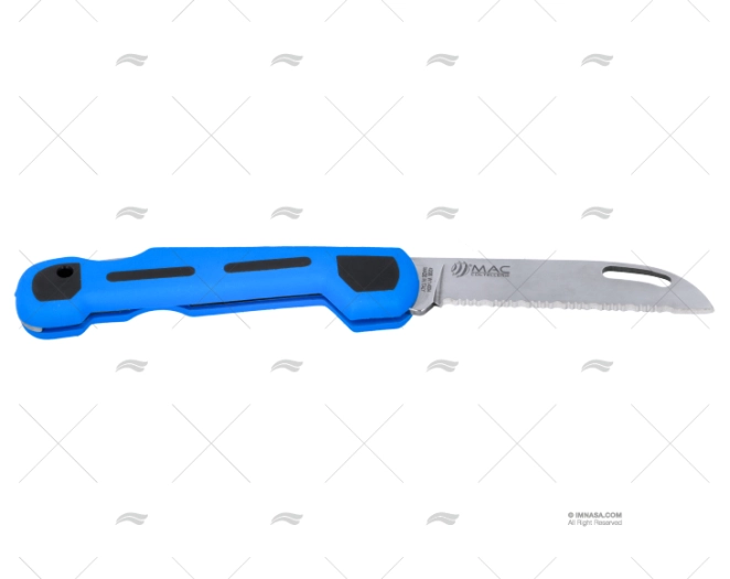 CUCHILLO MARINE PLEG AZUL 19-H6.5cm MAC COLTELLERIE