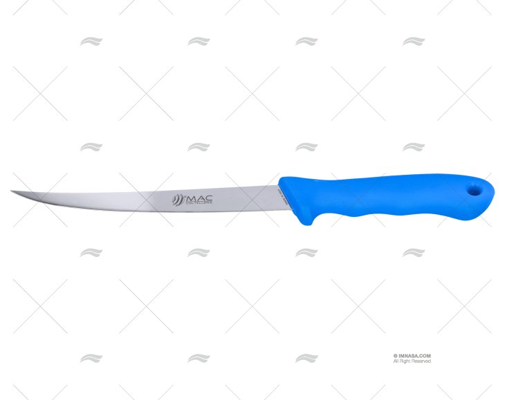 CUCHILLO PESCA C/ FUN AZUL 31.5-H18cm MAC COLTELLERIE