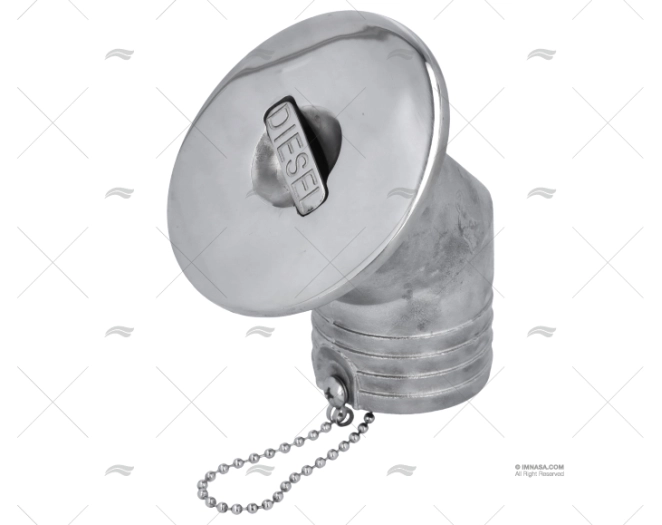 STAINLESS STEEL DIESEL CAP 38mm ANGLE