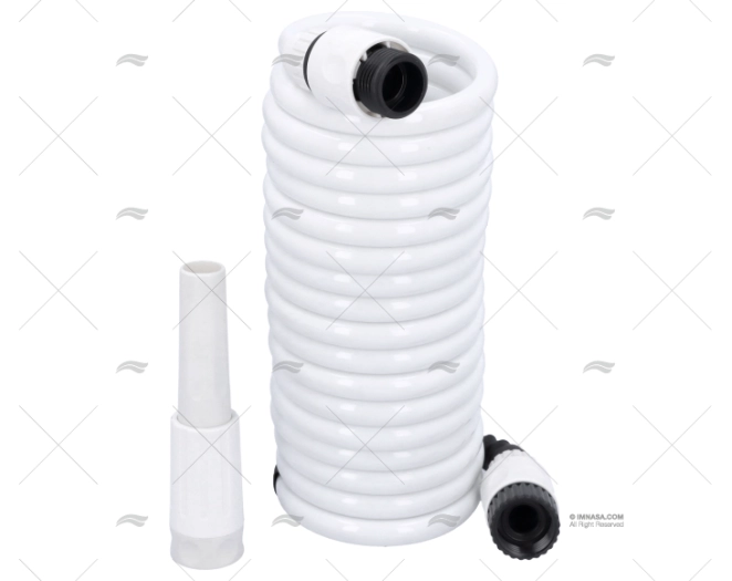 EXTENSIBLE WHITE HOSE 4.5MTS W/NOZZLE