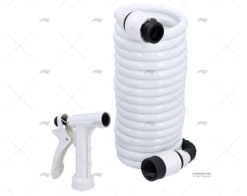 EXTENSIBLE WHITE HOSE 4.5MTS W/PISTOL