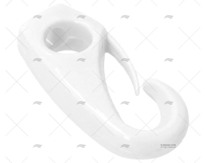 MOUSQUETON PLASTIQUE BLANC 1/4" (4u)