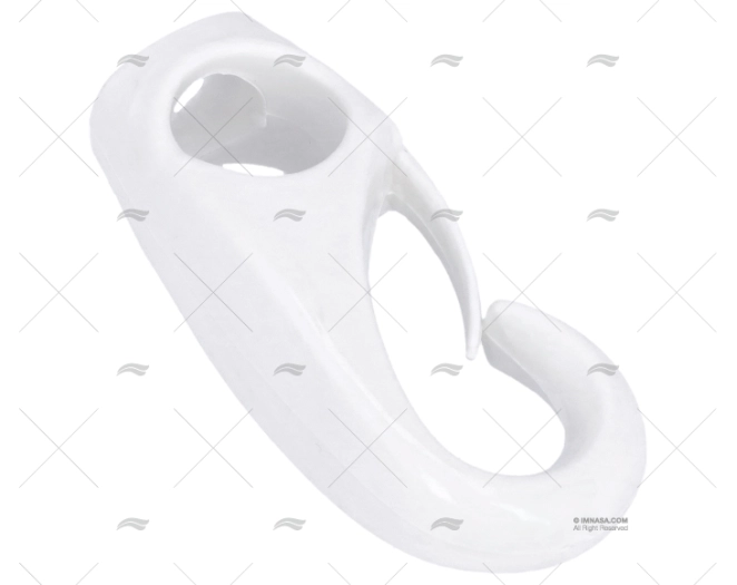 MOSQUETÃO NYLON 10mm 3/8"  BRANCO (4u)