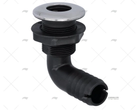 DRAIN ELBOW HOSE PORT PP/INOX 32mm