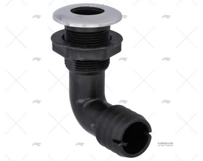 DRAIN ELBOW HOSE PORT PP/INOX 38mm