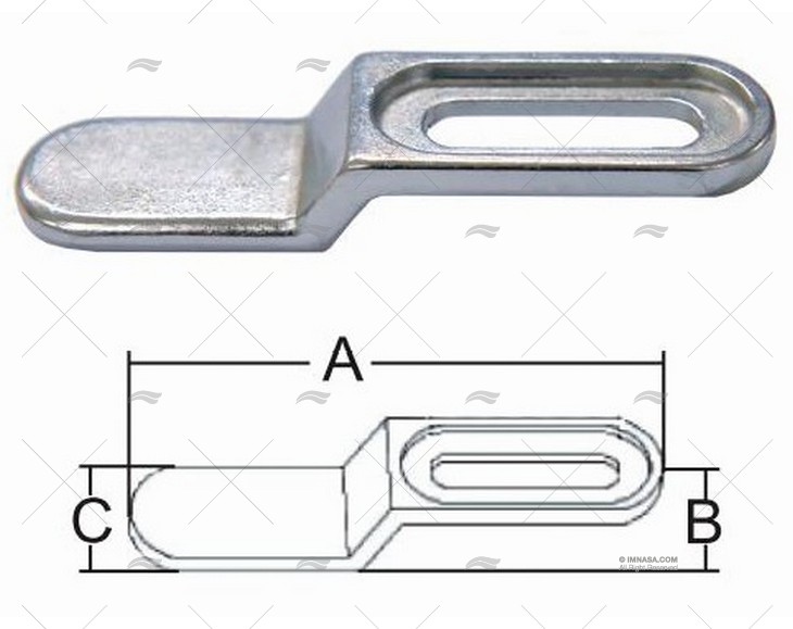 CATRACA AJUSTÁVEL 105,5mm AÇO INOX 316 MARINE TOWN