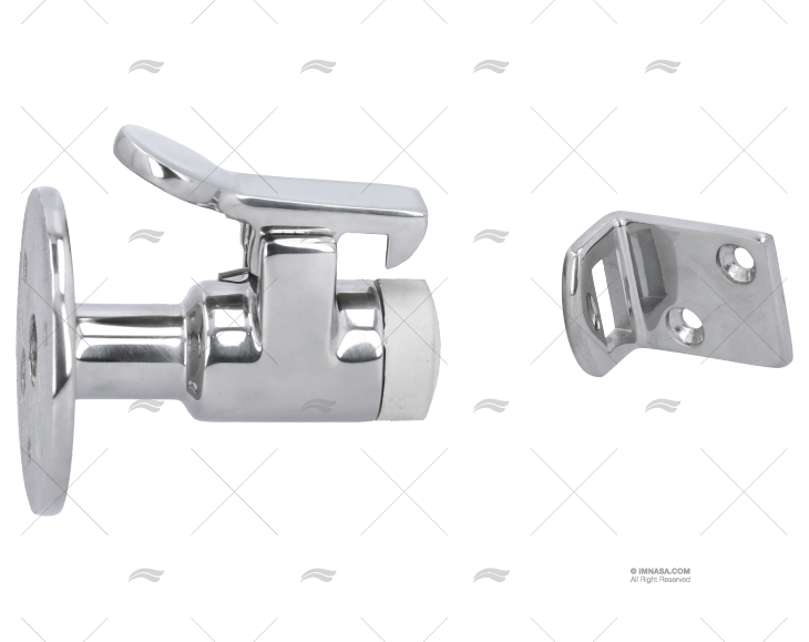 HORIZONTAL DOOR STOP CATCH SS316 WHITE MARINE TOWN