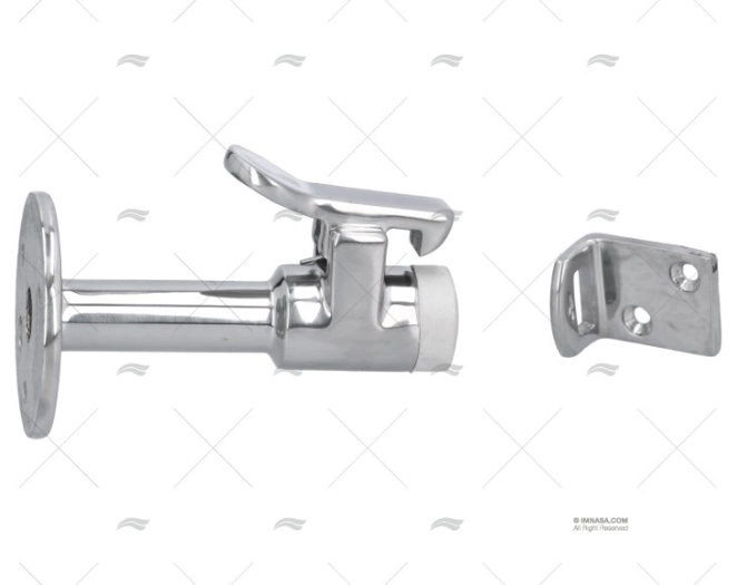 HORIZONTAL DOOR STOP CATCH SS316 WHITE MARINE TOWN