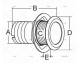 MEGA FLOW THRU HULL 16mm INOX 316 MARINE TOWN