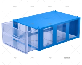 CAJA PORTAOBJETOS AZUL 1C.14.5X9.5X5.5C