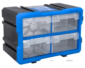 CAJA PORTAOBJETOS AZUL 4C.29.5X19.5X16C