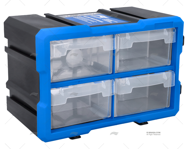 CAJA PORTAOBJETOS AZUL 4C.29.5X19.5X16C