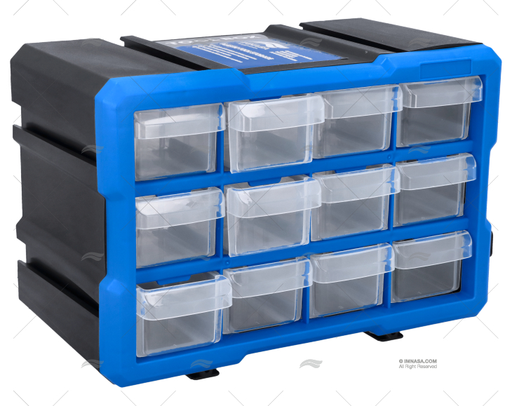 CAJA PORTAOBJETOS AZUL 12C.29.5X19.5X16