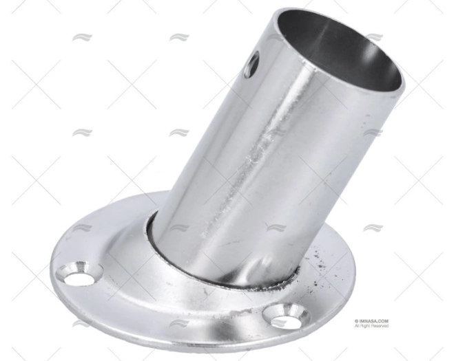 PLATINE 60º 25MM BASE 60MM INOX