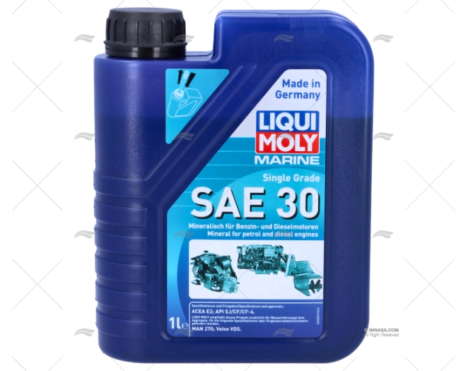 ÓLEO MOTOR DE GRAU ÚNICO SAE 30 1L LIQUI MOLY