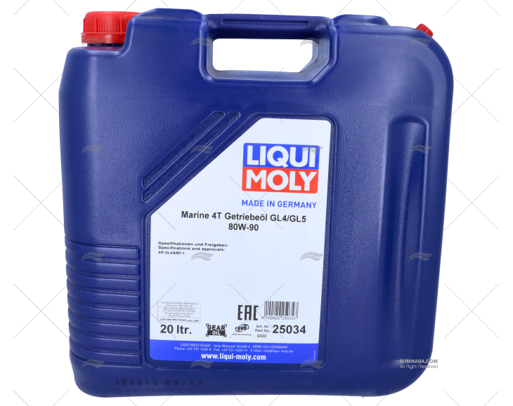 HUILE D'EMBASE 80W-90 20L LIQUI MOLY