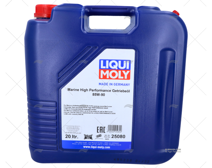 HUILE D'EMBASE HIGH PERFOR. 85W-90 20L LIQUI MOLY