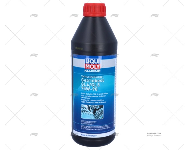 LUBRIFICANTE ENGR. 100% SINT. 75W-90 1L LIQUI MOLY