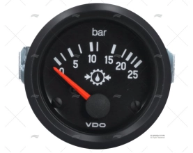 MANÔMETRO VDO INT 25BAR 12V 52mm VDO