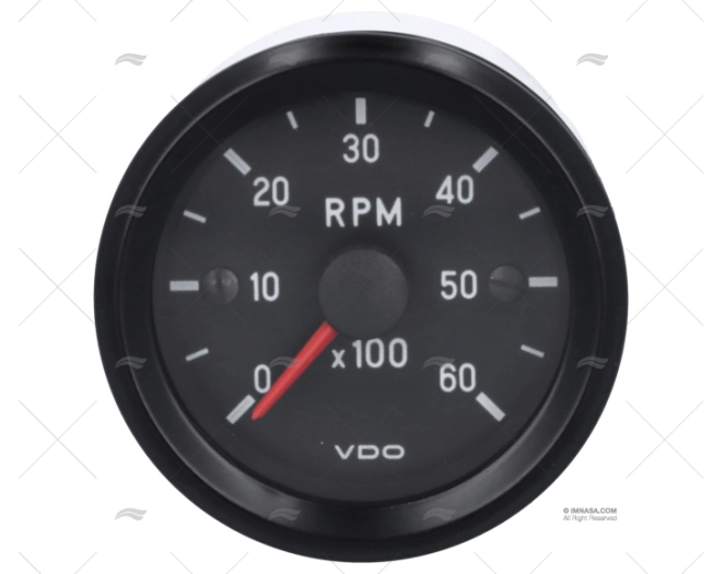 *** TACHOMETER VDO INT 6000 12V 52D VDO