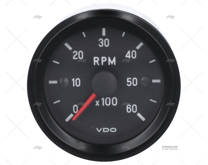 *** TACHOMETER VDO INT 6000 12V 52D VDO