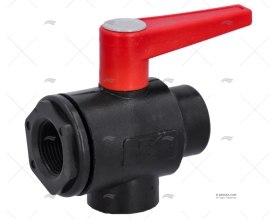 BALL VALVE VERTICAL 3 WAYS  PPG 3/4"