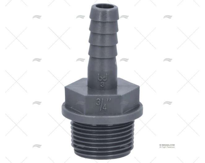 STRAIGHT HOSE NOZZLE 3/4" DIAM 12mm RANDEX IBERICA