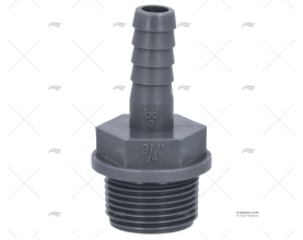 STRAIGHT HOSE NOZZLE 3/4" DIAM 12mm RANDEX IBERICA