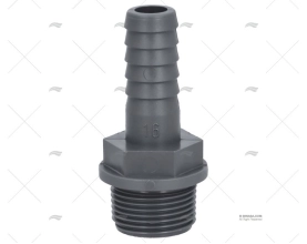 STRAIGHT HOSE NOZZLE 3/4" DIAM 16mm RANDEX IBERICA