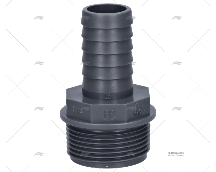 STRAIGHT HOSE NOZZLE 1"1/4 DIAM 25mm RANDEX IBERICA